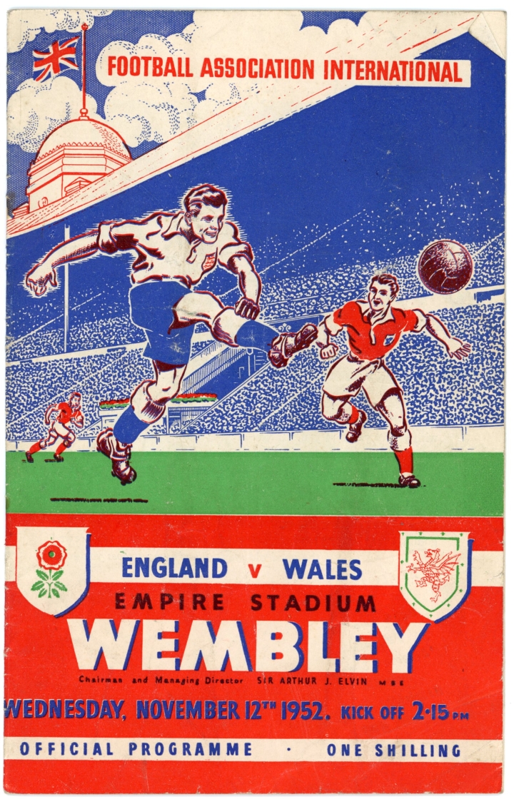 1952 England vs Wales football programme football programme