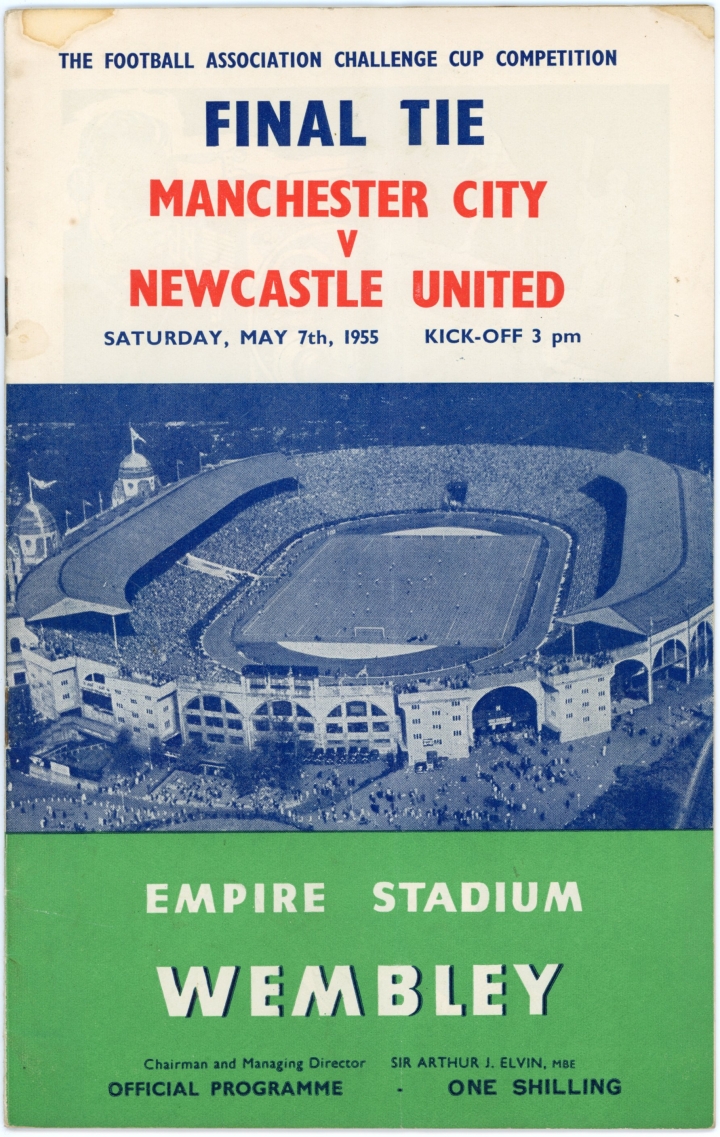 1955 F.A Cup Final Manchester City vs Newcastle United programme