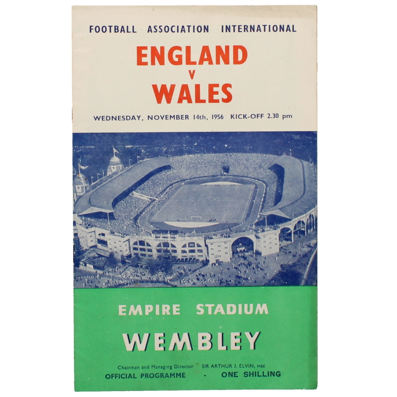 1956-57 England vs Wales programme 