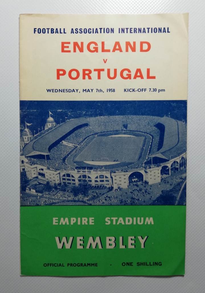 1958 England vs Portugal programme