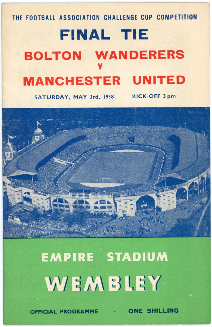 1958 F.A Cup Final Programme, Bolton Wanderers vs Manchester United