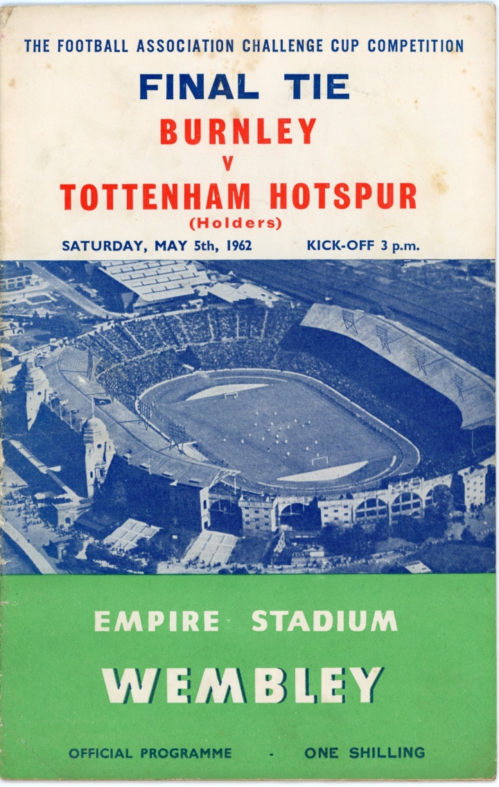 1962 F.A Cup Final Burnley vs Tottenham Hotspur Programme