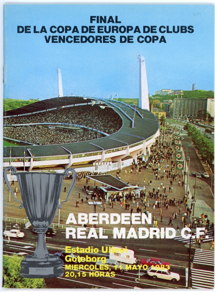 1983 European cup winners cup final Aberdeen vs Real madrid football programme football programme