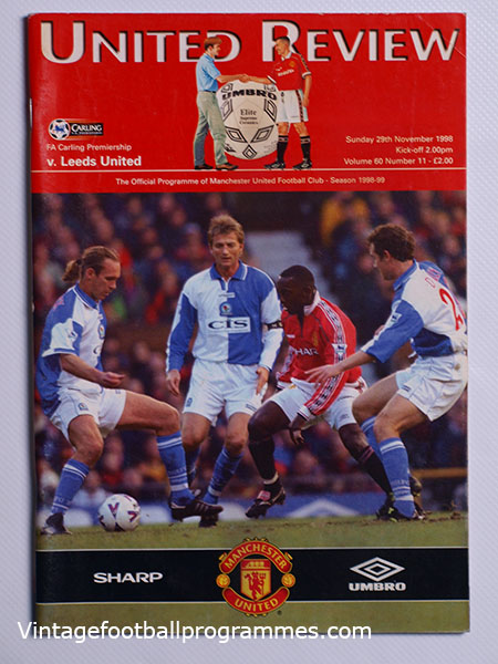 1998-99 Manchester United vs Leeds 'Treble Season Programme'