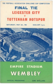 1961 F.A Cup Final Leicester City vs Tottenham Hotspur Programme