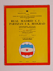1966 European Cup 'Real Madrid vs Partizan Belgrade' Programme