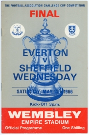 1966 F.A Cup Final Everton vs Sheffield Wednesday programme
