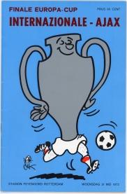 1972 European Cup Final Ajax vs Inter Milan programme