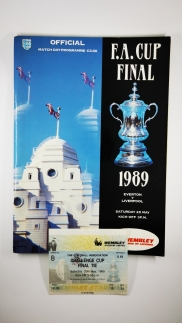 1989 F.A Cup Final Everton vs Liverpool programme and ticket