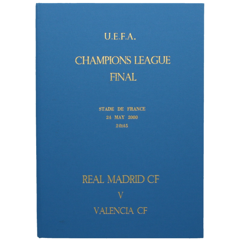 2000 Champions League Final Real Madrid vs Valencia hardback programme