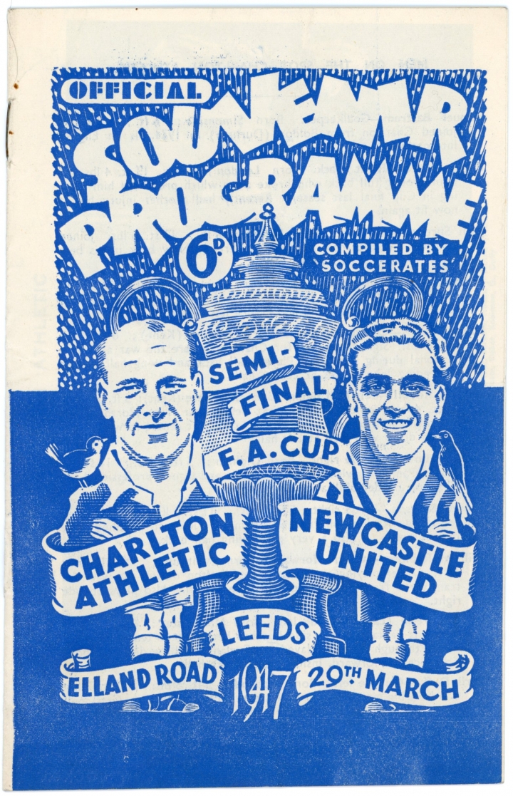 1947 F.A Cup Semi Final Charlton Athletic vs Newcastle United programme