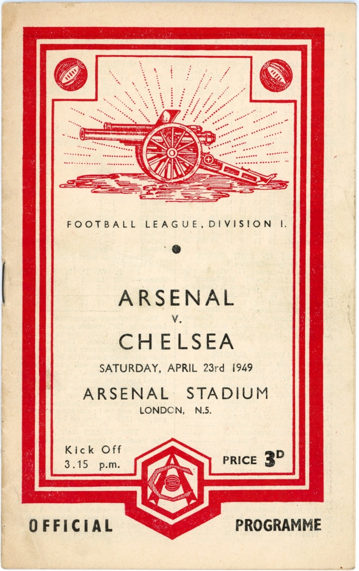 1948-49 Arsenal vs Chelsea football programme football programme