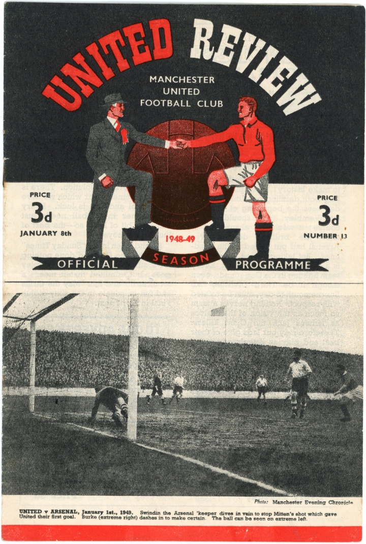 1948-49 Manchester United vs Bournemouth F.A Cup 3rd round programme