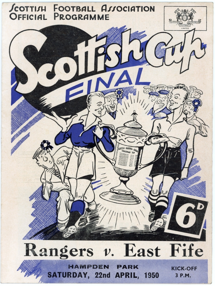 1950 Scottish Cup Final Rangers vs East Fife programme