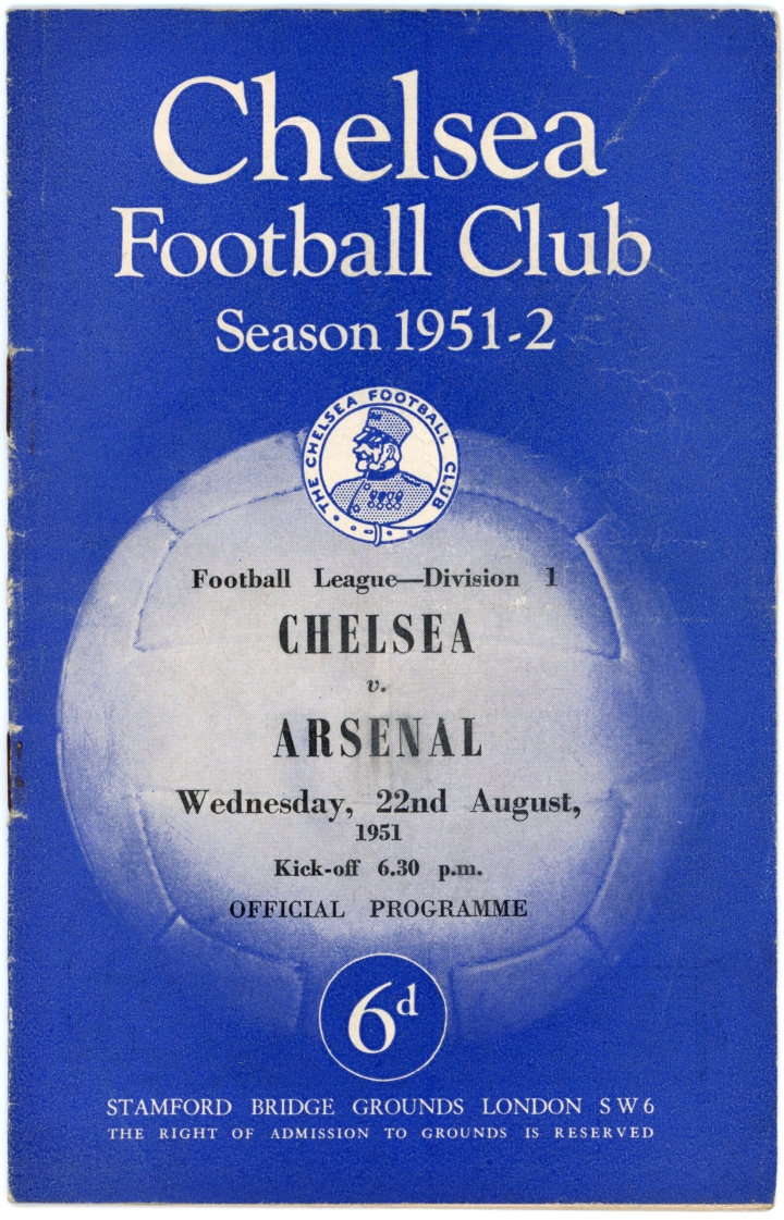 1951-52 Chelsea vs Arsenal programme