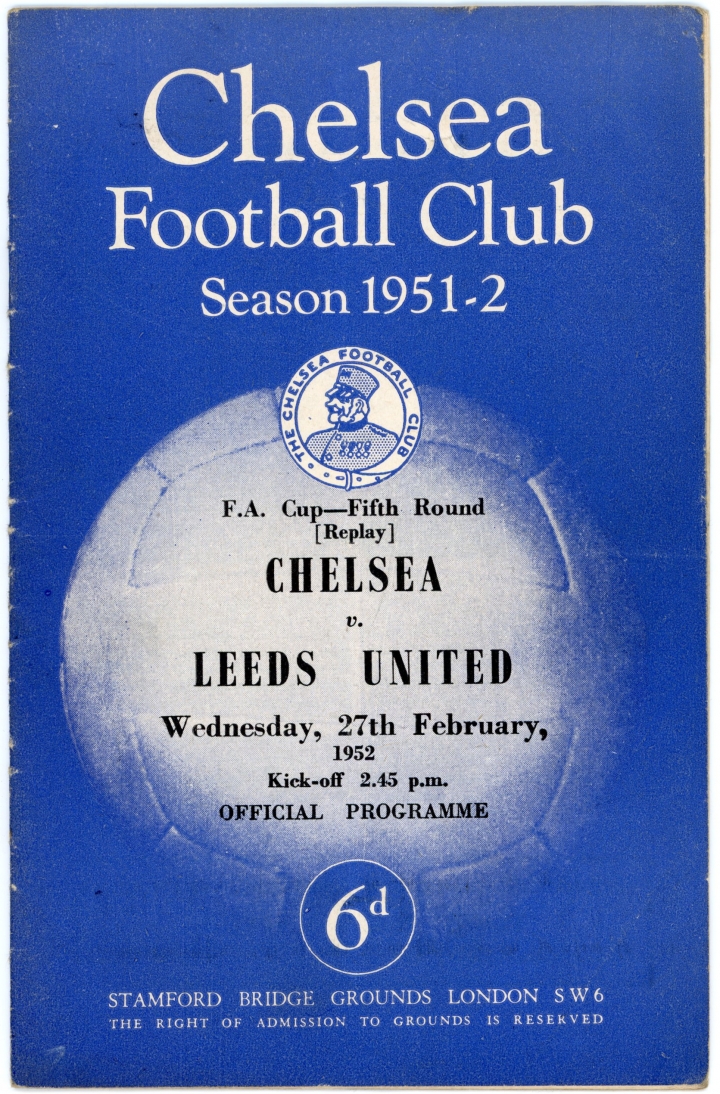 1951-52 Chelsea vs Leeds United programme