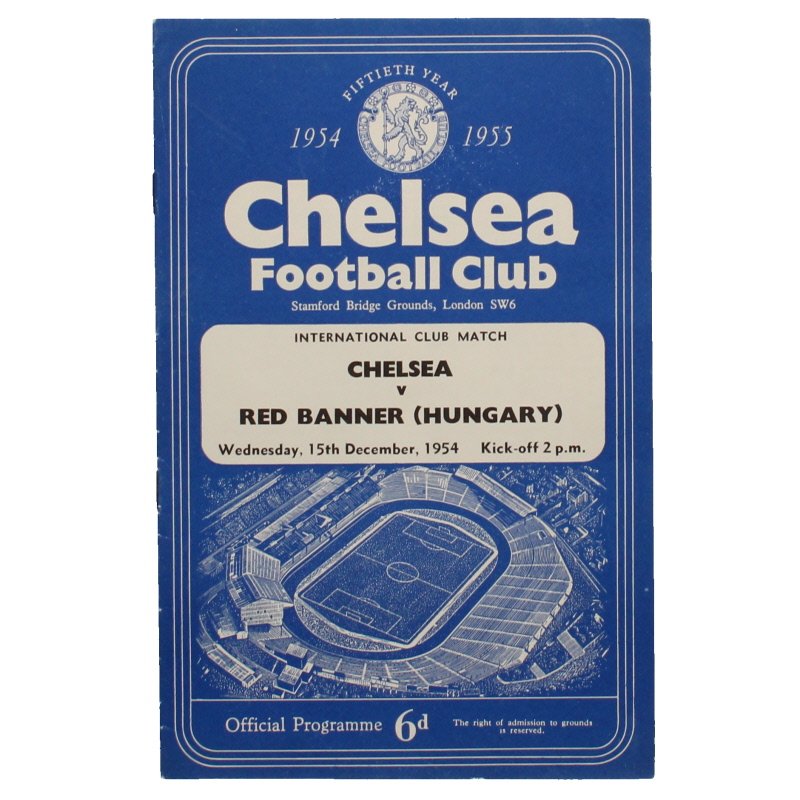 1954-55 Chelsea vs Red Banner programme football programme