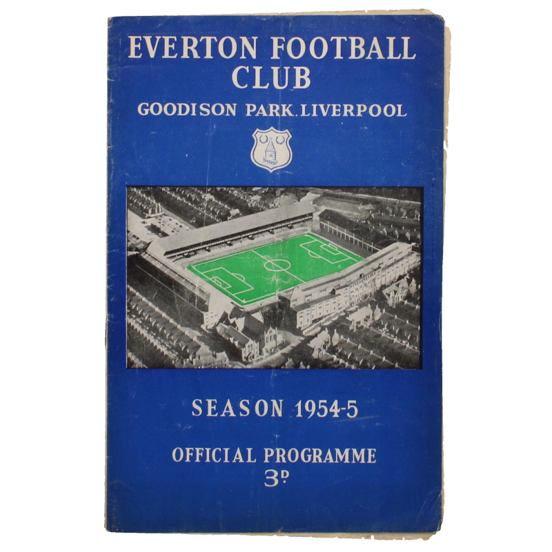 1954-55 Everton vs Arsenal programme