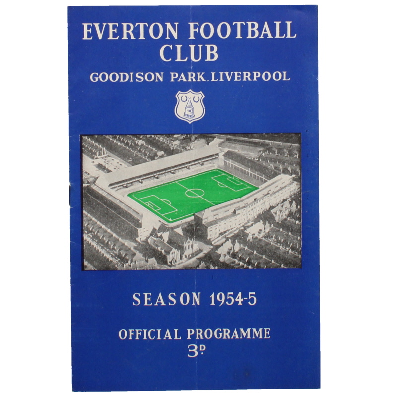1954-55 Everton vs Liverpool F.A Cup 4th round programme football programme