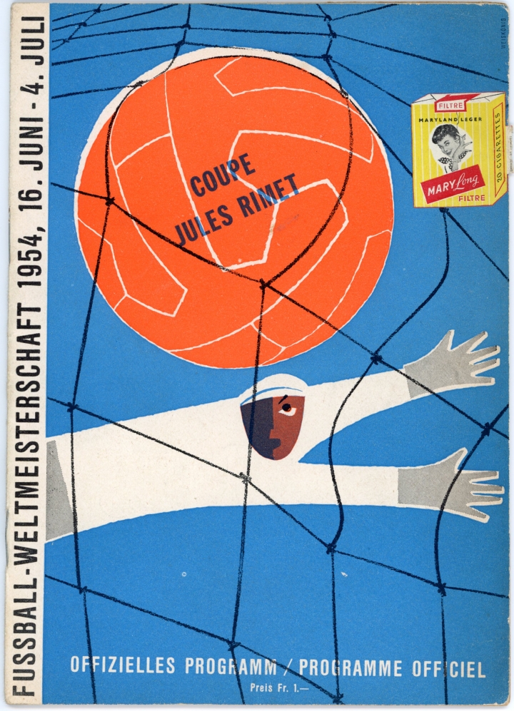 1954 World Cup Final Hugary vs West Germany programme, includes insert football programme