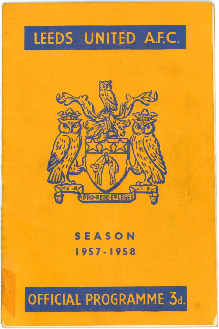 1957-58 Leeds vs Manchester United programme football programme