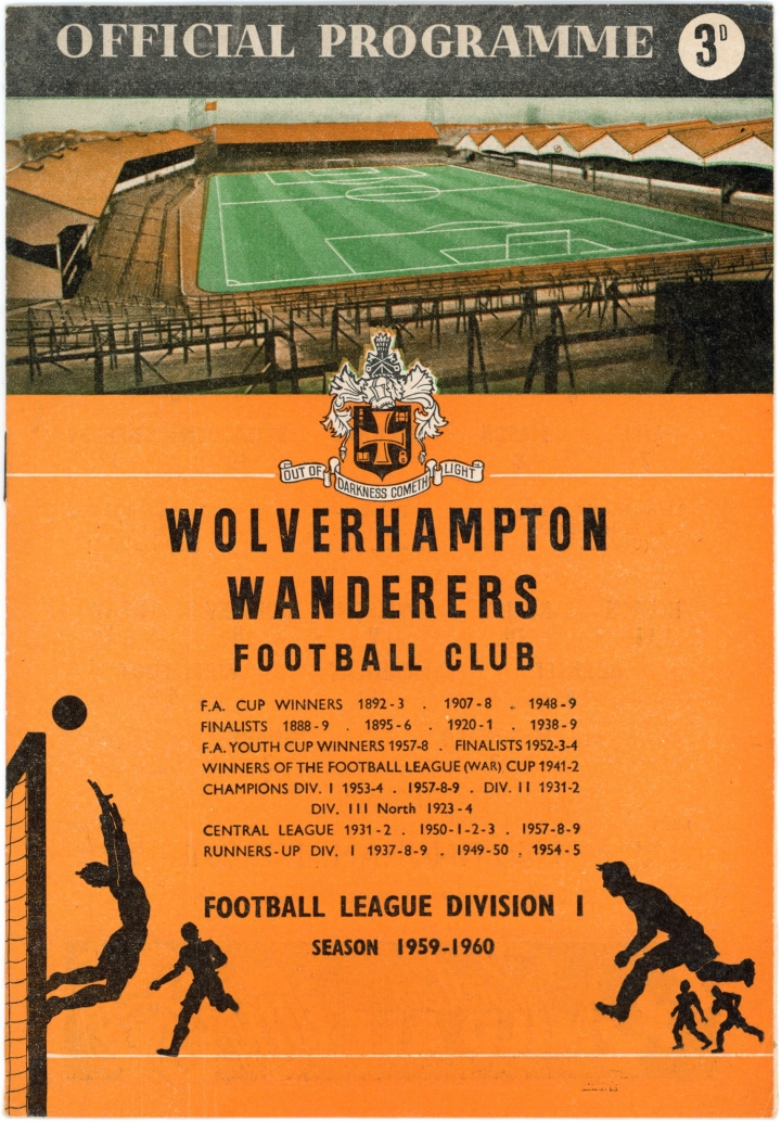 1959 Charity Shield Wolverhampton Wanderers vs Nottingham Forest programmes