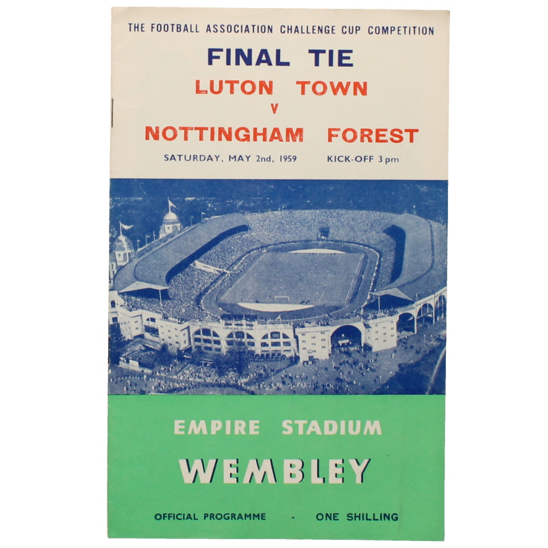 1959 F.A Cup Final Luton Town vs Nottingham Forest football programme