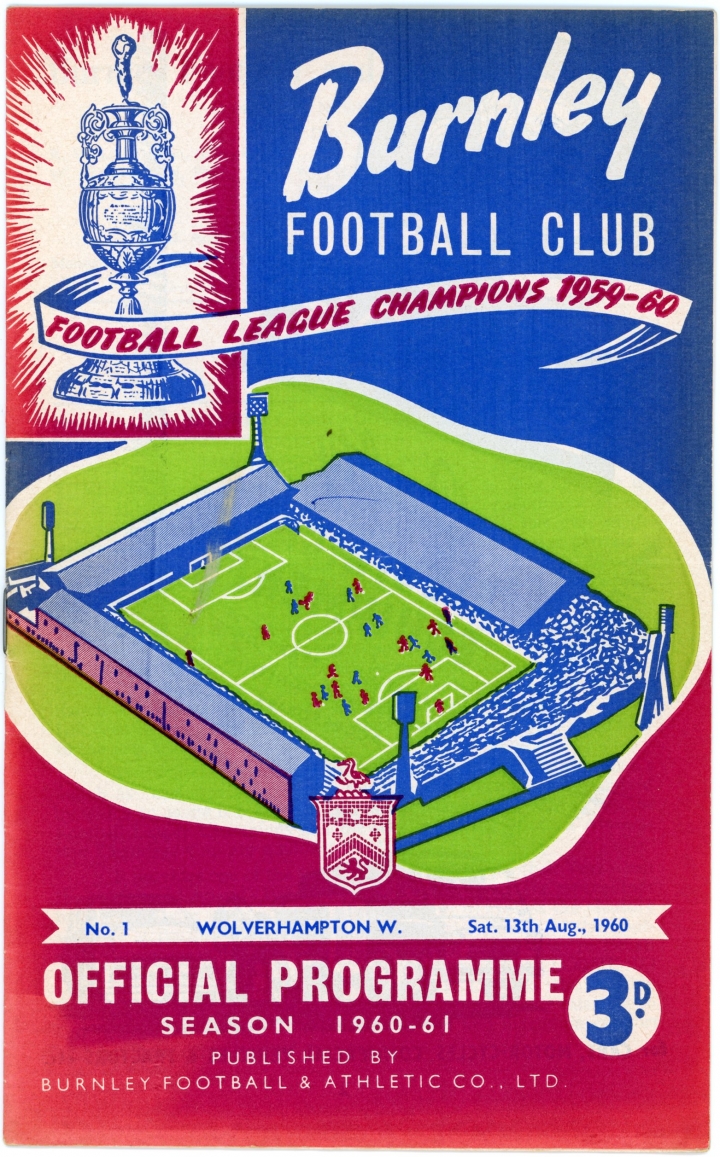 1960 Charity Shield Burnley vs Wolverhaampton Wanderers prograamme