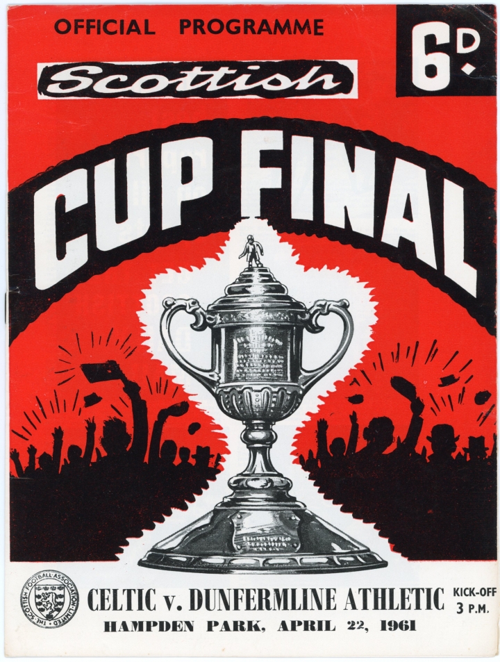 1961 Scottish Cup Final Celtic vs Dumfermline Athletic programme
