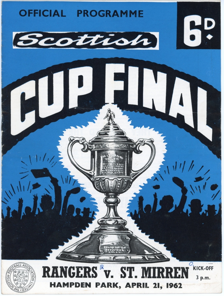 1962 Scottish Cup Final Glasgow Rangers vs St.Mirren programme