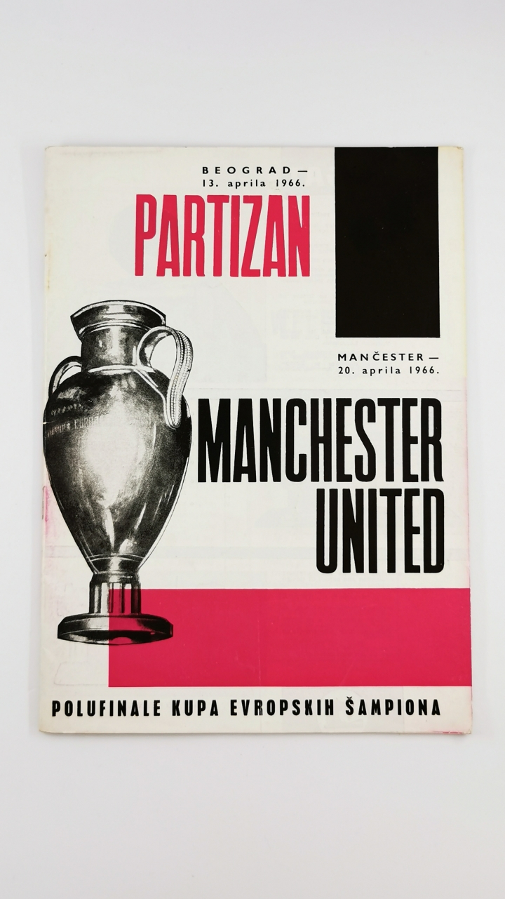 1965-66 Partizan Belgrade vs Manchester United programme