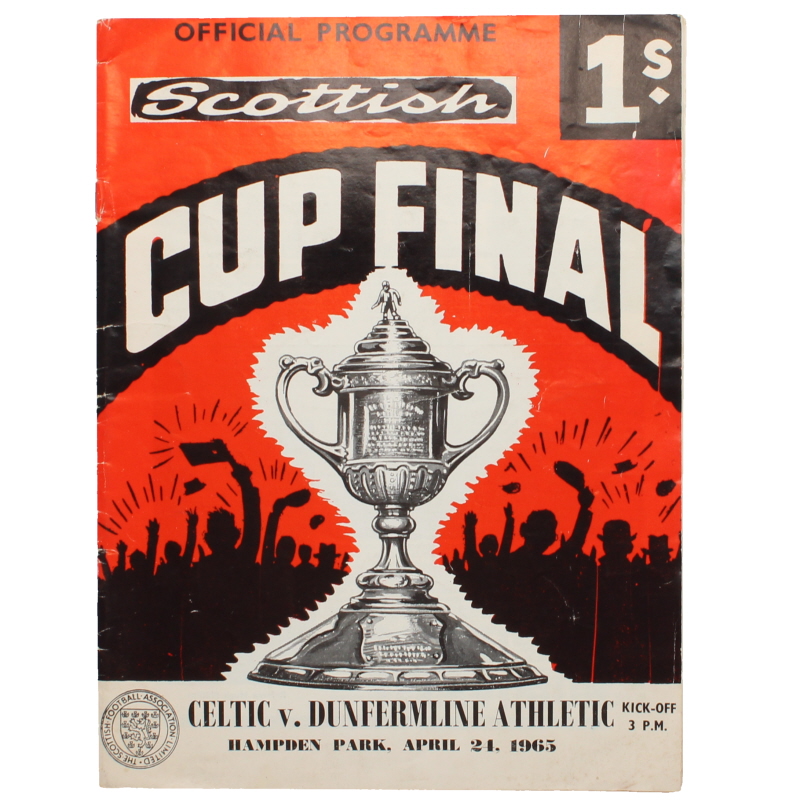 1965 Scottish Cup Final Celtic vs Dunfermline Athletic programme football programme