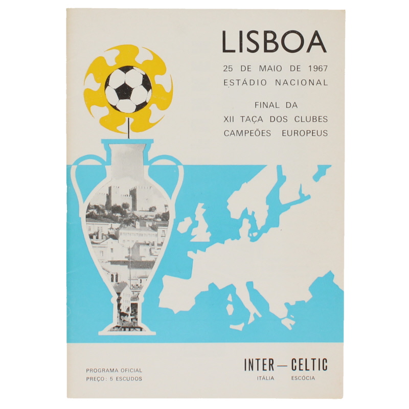 1967 European Cup Final Inter Milan vs Celtic programme