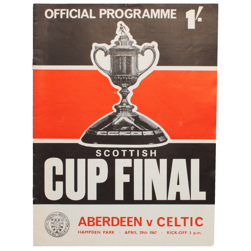 1967 Scottish Cup Final Aberdeen vs Celtic programme football programme