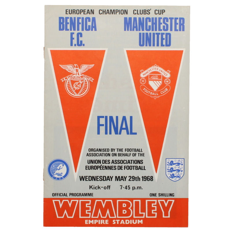 1968 European Cup Final Benfica vs Manchester United Programme football programme