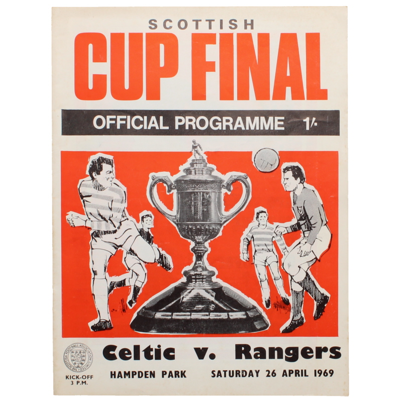 1969 Scottish Cup Final Celtic vs Rangers programme football programme