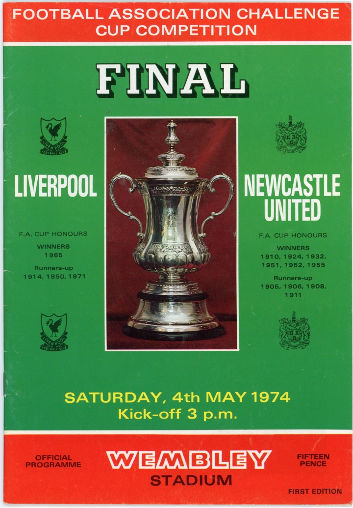 1974 F.A Cup Final Liverpool vs Newcastle United Programme football programme
