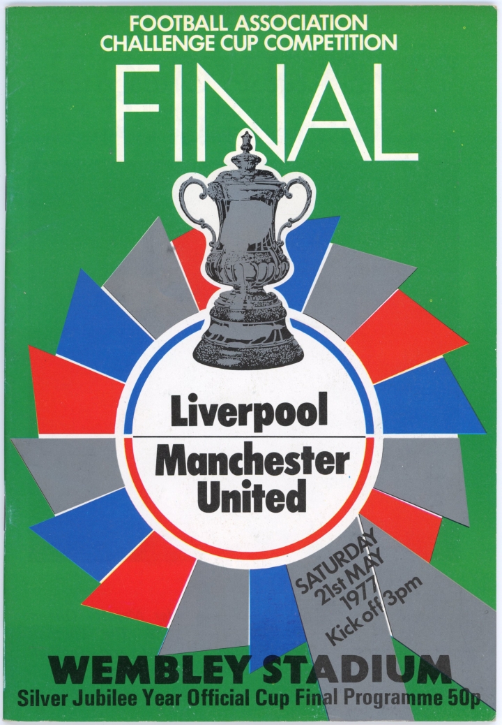 1977 F.A Cup Final Liverpool vs Manchester United programme football programme