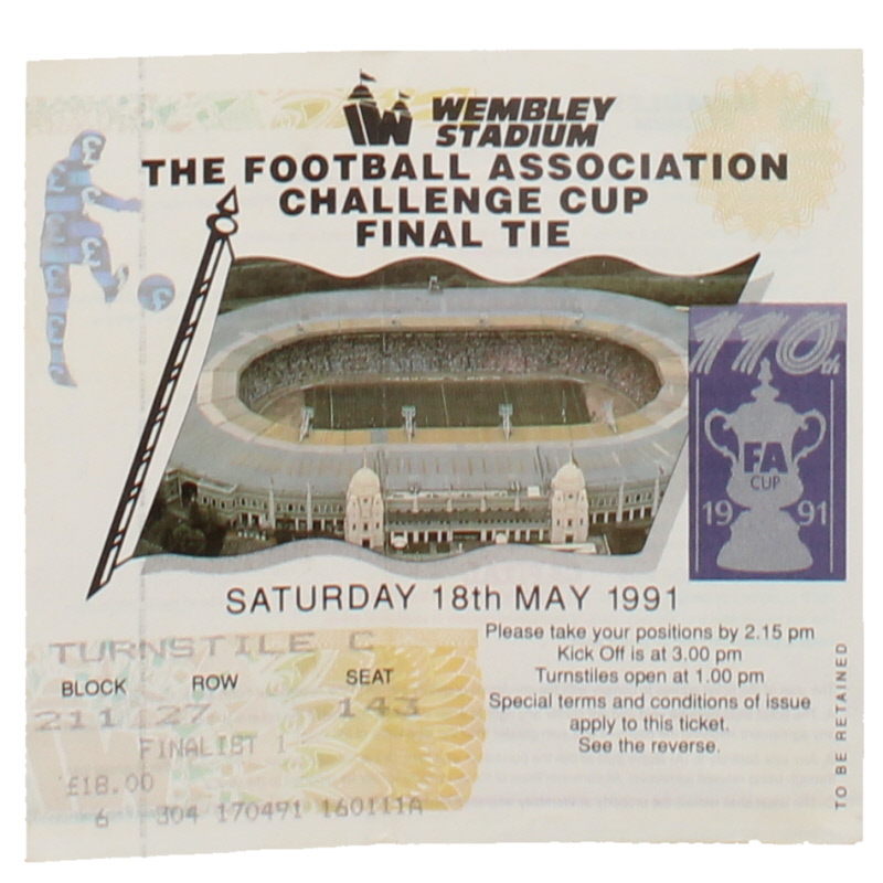 1991 F.A Cup Final Nottingham Forest vs Tottenham Hotspur ticket