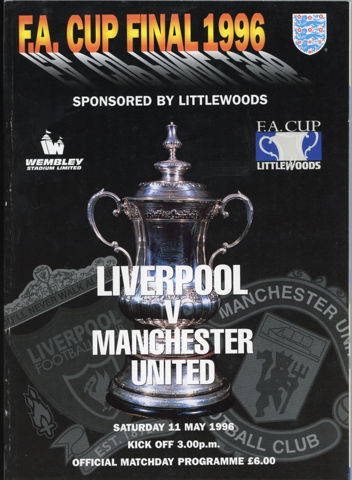 1996 F.A Cup Final Liverpool Vs Manchester United Programme football programme