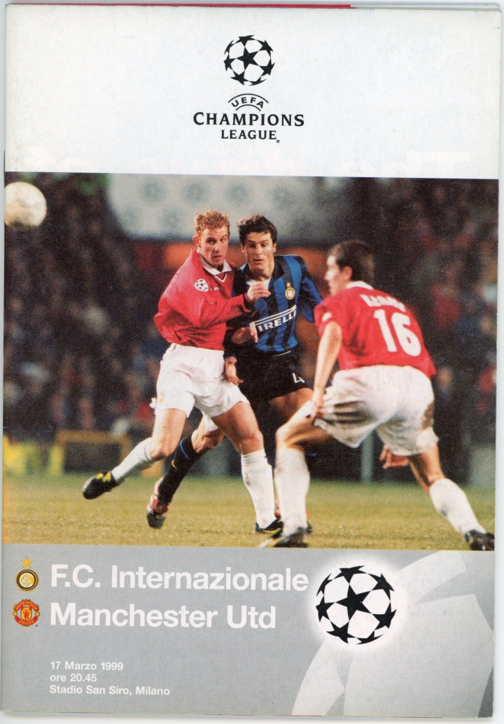 1998-99 Inter Milan vs Manchester United Champions League programme football programme