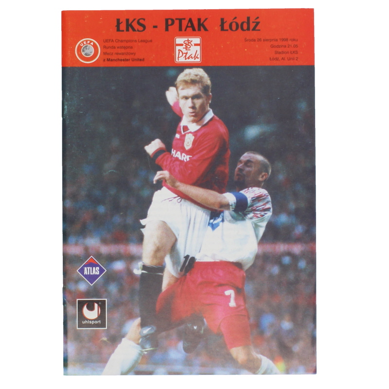 1998-99 LKS Lodz vs Manchester United programme football programme