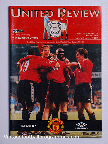 1998-99 Manchester United vs Newcastle United 'Treble Season Programme'