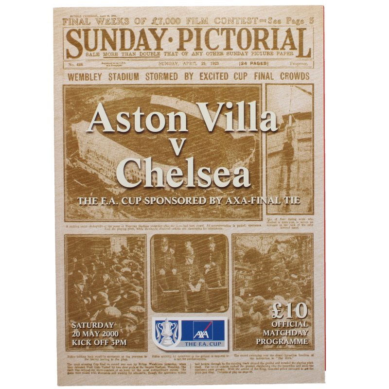 2000 F.A Cup Final Aston Villa vs Chelsea programme football programme