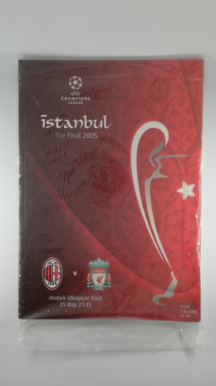 2005 Champions League Final Liverpool vs AC Milan Programme sealed in bag