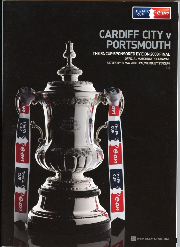 2008 F.A Cup Final Cardiff City vs Portsmouth programme football programme