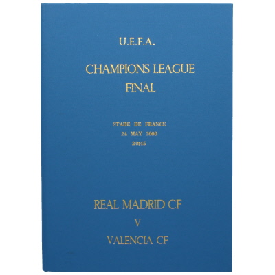 2000 Champions League Final Real Madrid vs Valencia hardback programme