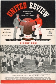 1951-52 Manchester United vs Manchester City programme
