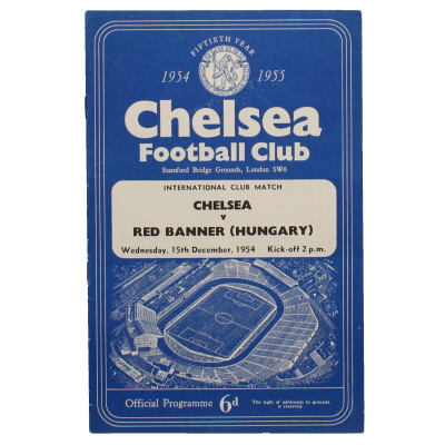 1954-55 Chelsea vs Red Banner programme