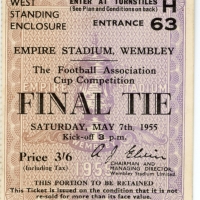 1955 F.A Cup Final Manchester City vs Newcastle United programme and ticket football programme